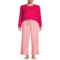 Ženski pidžama Set s printom Henlee s hlačama, pidžama Set od 2 komada