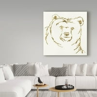 Zaštitni znak likovne umjetnosti 'pozlaćeni smeđi medvjed' platno chrisa paschkea