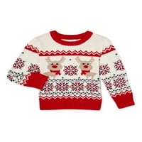 Wonder Nation Baby & Toddler Boys ili Girls Holiday Christmas džemper