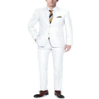 Muški vitak fit bijelo dva odijela