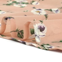 Jedinstvene ponude ženskog cvjetnog elastičnog struka Raffle ruffle hem midi suknja
