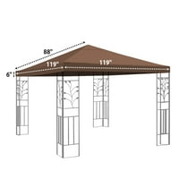 Sunčana zamjena jednog sloja 10'x10'Gazebo Canupy Top Patio Paviljon poklopac Sunshade Plyester