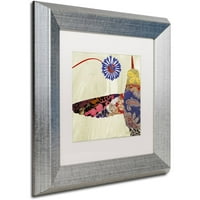 Zaštitni znak likovna umjetnost Hummingbird Brocade I Canvas Art by Color Bakery White Matte, Silver Frame