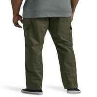 Lee® Big Men's Extreme Motion Straight Fit Twill Cargo hlača s fle pojasom