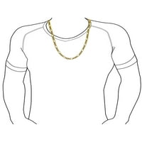 Muška ogrlica od nehrđajućeg čelika zlatnog tona Figaro - Ogrlica za muškarce