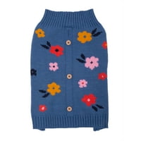 Životni život plavi cvjetni kardigan džemper, za pse, asortment