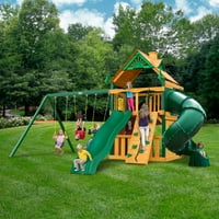 Planinarski klub Clubhouse Cedar Swing Set s stupovima od drveta Shield