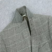 Muška dva gumba Slim Fit Blazer Pamuk i Ljetni sportni kaput za muškarce za muškarce