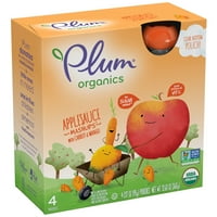 Plum Organics AppleSauce Mashups torbice: mrkva i mango - 3. oz, pakiranje