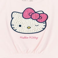 Djeca iz Ganimals Girls kratki rukavi Hello Kitty Top, veličine 4-10