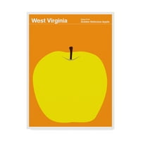 Zaštitni znak likovna umjetnost 'West Virginia Apple' platno umjetnost po zbirci tiska - umjetnik