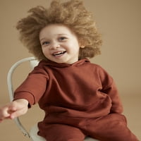 Komplet pulovera s kapuljačom od flisa i trenirki za bebe i malu djecu, 2 komada, veličine – 8