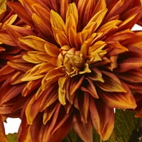 Gotovo prirodni dahlijski umjetni cvjetni aranžman sa staklenom vazom, ljubičasta