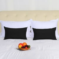 Jedinstvene ponude Canvas Dekorativni jastučni jastuk Poklopac Black 12 20