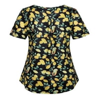 Tunika s kratkim rukavima Chama za žene cvjetne tiskane majice bluze