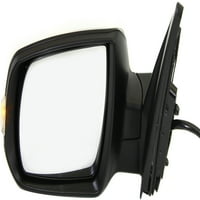 Ogledalo je kompatibilno s 2011. godinom, vozačeva lijeva strana, lampica upozorenja s grijanim kućištem, teksturirana