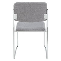 Sklopiva stolica s potpisom serije A. M. s presvlakom od tkanine, klasična siva