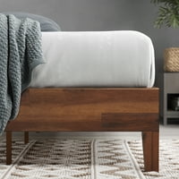 Zinus Marissa 12 Okvir kreveta za platformu za drvene platforme, Antikni espresso završetak, kraljica