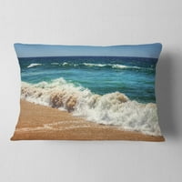 DesignArt Atlantic Beach s pjenastim valovima - jastuk za bacanje mora - 12x20