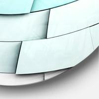 DesignArt 'plave mozaične kocke' moderni zidni sat