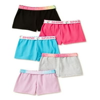 Wonder Nation Girls Basic Play kratke hlače, 5-pack, veličine 4- & Plus