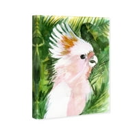 Wynwood Studio životinje zidne umjetničke platnene ptice Tropcal Cockatoo - ružičasta, zelena