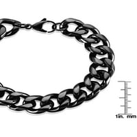 Obalni nakit crna narukvica od nehrđajućeg čelika - 8.5