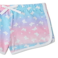 Dreamstar Girls 'Solid i tiskane kratke hlače dupina, 3-pack, veličine 4-16