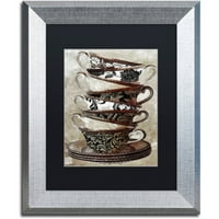 Zaštitni znak likovna umjetnost Popodnevni čaj i platno Art by Color Bakery Black Matte, Silver Frame