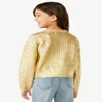Metalni džemper od metalne folije djevojčice s rukavima bluza, veličine 4-12