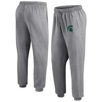 Muški vrh svijeta Heathed Grey Michigan State Spartans na loptu Joggers