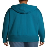 Terra & Sky Women's Plus Size Full Zip Fleece Hoodie