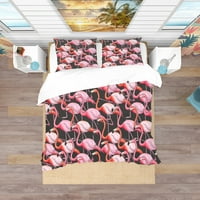 DesignArt 'šareni flamingo' tropski pokrivač