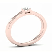 1 10K dijamantni zaručnički prsten od 10k ružičastog zlata
