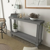 Tkane staze veliki rustikalni luksuzni drveni stol za dnevnu sobu, sivi