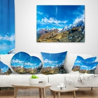 Planine ALPSIJA ALPS u Švicarskoj - pejzažni tiskani jastuk za bacanje - 16x16