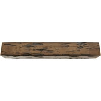 Ekena Millwork 6 W 8 h 8'l 3-strana pecizni čempres Cypress endurathane fau Wood Strop Grep, premium star
