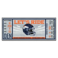 - Denver Broncos trkač ulaznica 30 x72