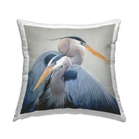 Stupell Industries Heron Ptice zgužvane portret tiskani jastuk za bacanje James Corwin