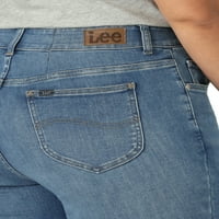 Lee Women's Plus Heritage Mini Flare High Rise modne traperice
