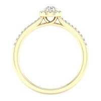 Imperial CT TDW okrugli dijamantni halo zaručnički prsten u 10k žutom zlatu