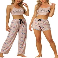 Jedinstveni prijedlozi Ženska majica bez rukava 3-inčni s kratkim hlačama odjeća za slobodno vrijeme hlače pidžama