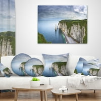 Dizajnirati Etretat Aval Cliff and Rocks - Preveliki jastuk za bacanje plaže - 18x18