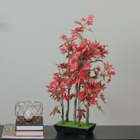 25 Umjetno crveno japansko stablo javorovog bonsai s iscrpljenom bazom