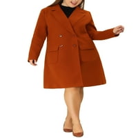 Jedinstvene ponude ženskog plus urezanog repa s dvostrukim dvostrukim kaputom