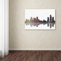 Marlene Watson Boston Massachusetts Skyline Canvas Art