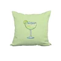 Margarita obična svijetlo zelena geometrijski tisak ukrasni poliestersko bacanje jastuka s platnenom teksturom