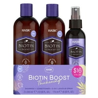 Šampon za zgušnjavanje biotina bez sulfata, regenerator, sprej za ispiranje 5 u 1, set od 3 komada