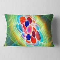 Dizajn dizajn fraktalnog virusa crvene plave boje - Sažetak jastuka za bacanje - 12x20