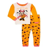 Minnie Mouse Girls Dugi rukavi Halloween pidžama, 2-komad, veličine 4-10
